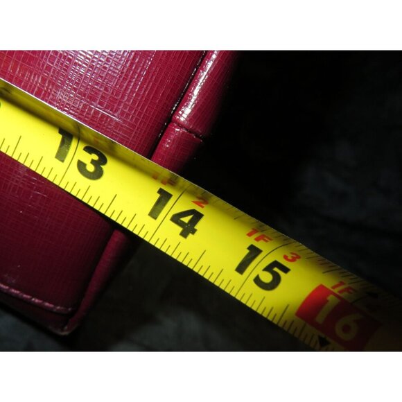 Coach 2014 Peyton Oxblood Saffiano Leather Chain Tote with expandable sides - Picture 12 of 14